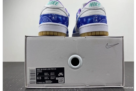 Purple Dunk CT5053-041 Low White SB Nike Navy Blue 0824